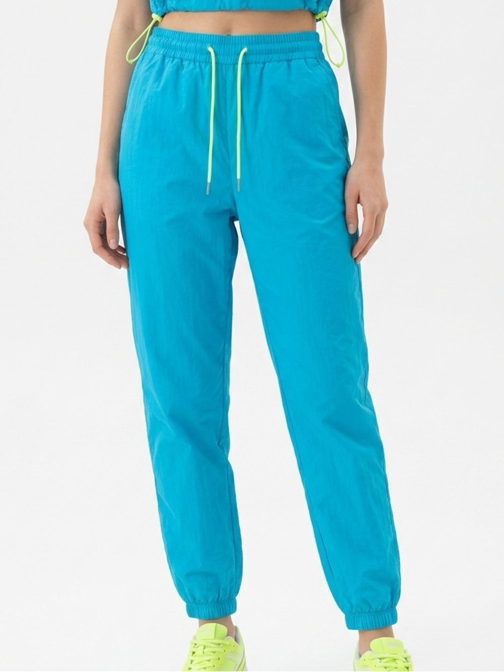 ASOS | Turquoise Drawstring Windbreaker Jogger Pants Women’s Size 8